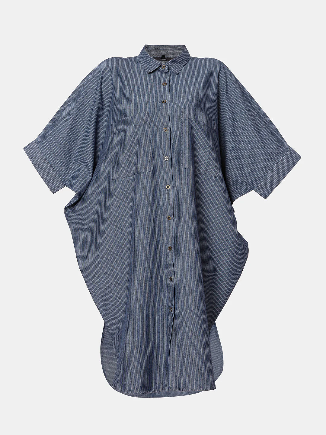 Blue Striped Shirt Dress - Image 6