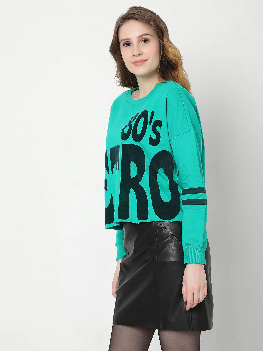 Green Graphic Print Sweatshirt - Image 3