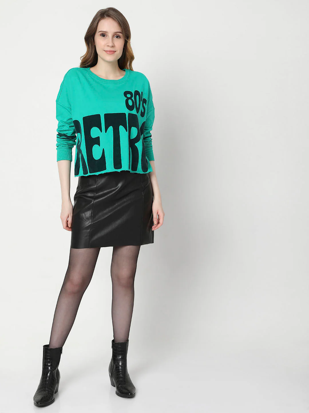 Green Graphic Print Sweatshirt - Image 5
