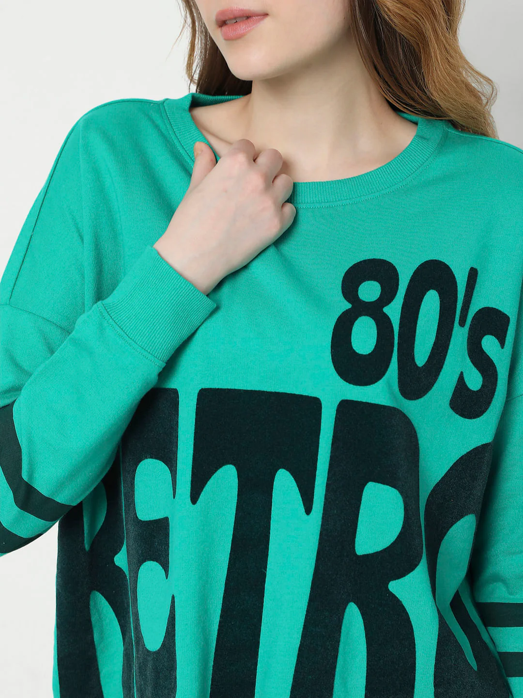 Green Graphic Print Sweatshirt - Image 6
