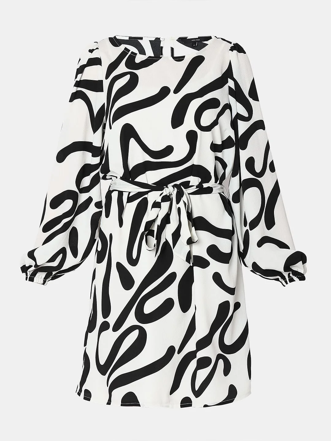 White Doodle Print Shift Dress - Image 7