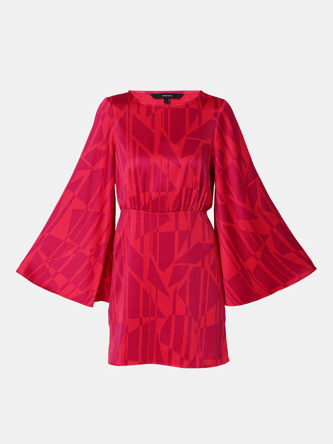 Pink Printed Fit & Flare Dress - Image 7