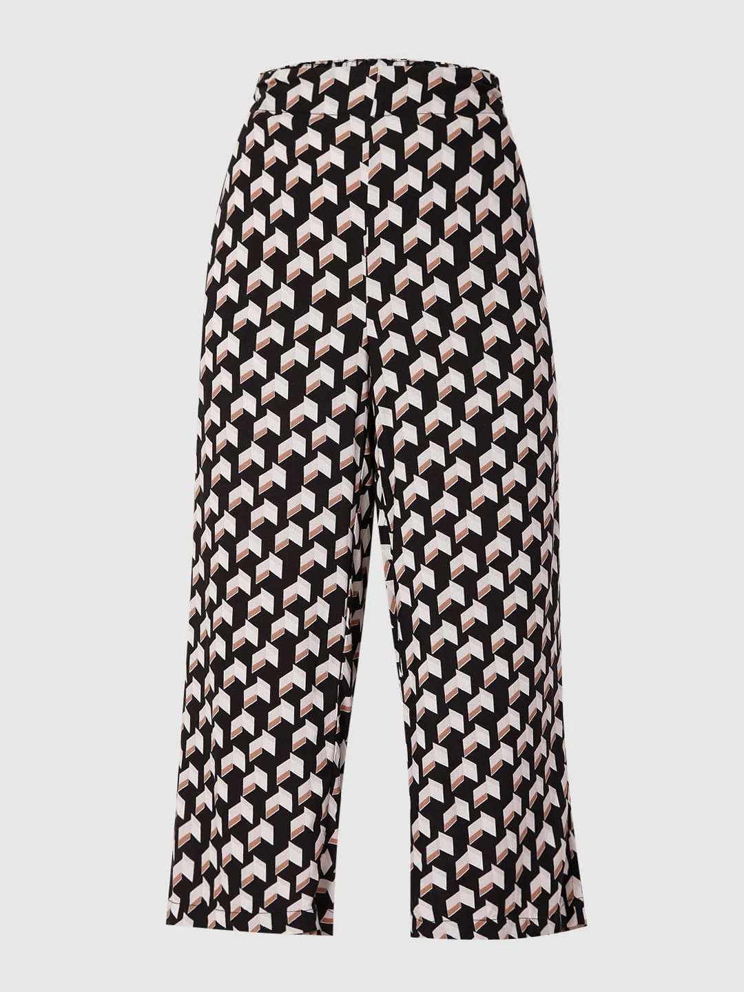 Black Printed Co-Ord Set Culottes - Image 7