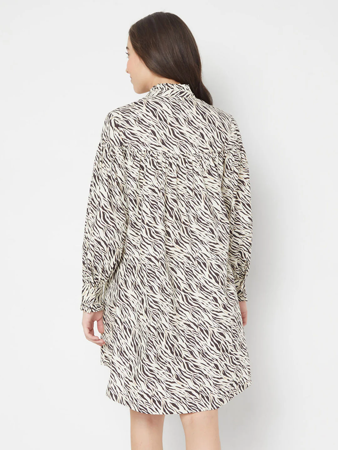 Beige Animal Print Shift Dress - Image 4