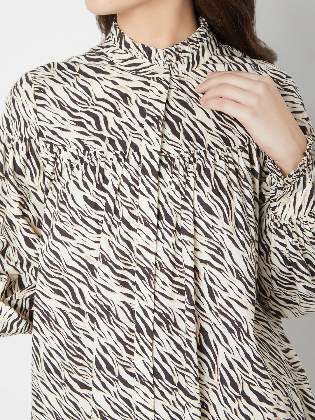 Beige Animal Print Shift Dress - Image 6