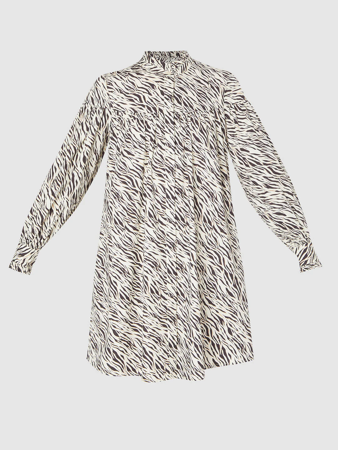 Beige Animal Print Shift Dress - Image 7