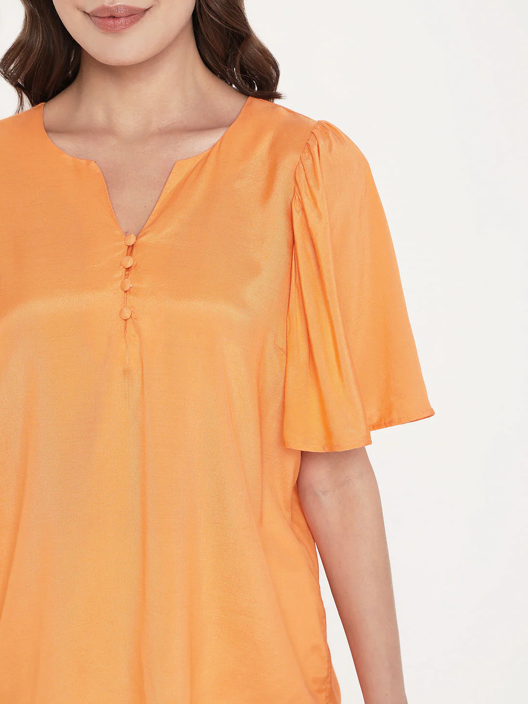 Orange Flared Sleeves Top - Image 6