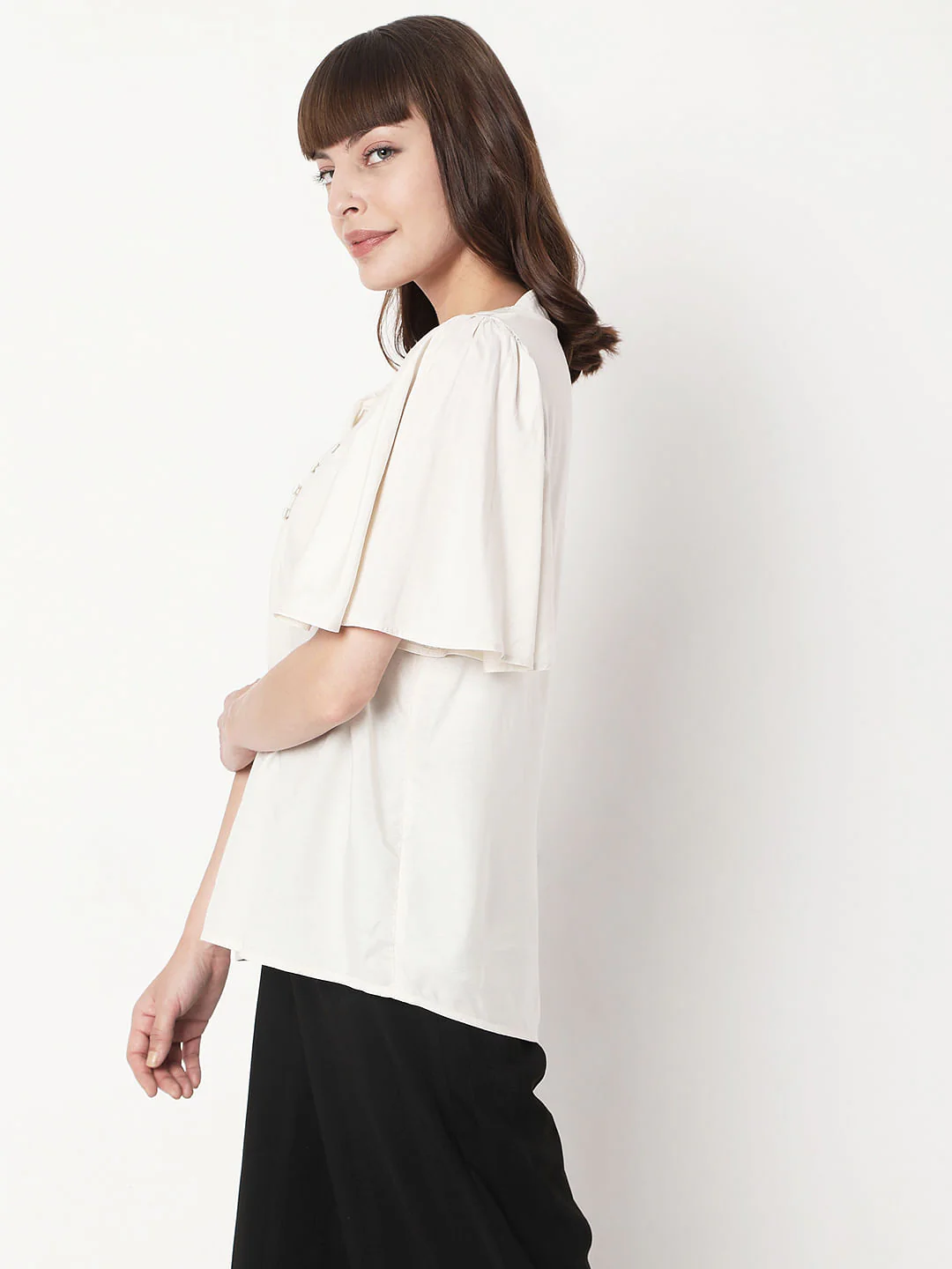 Beige Flared Sleeves Top - Image 3