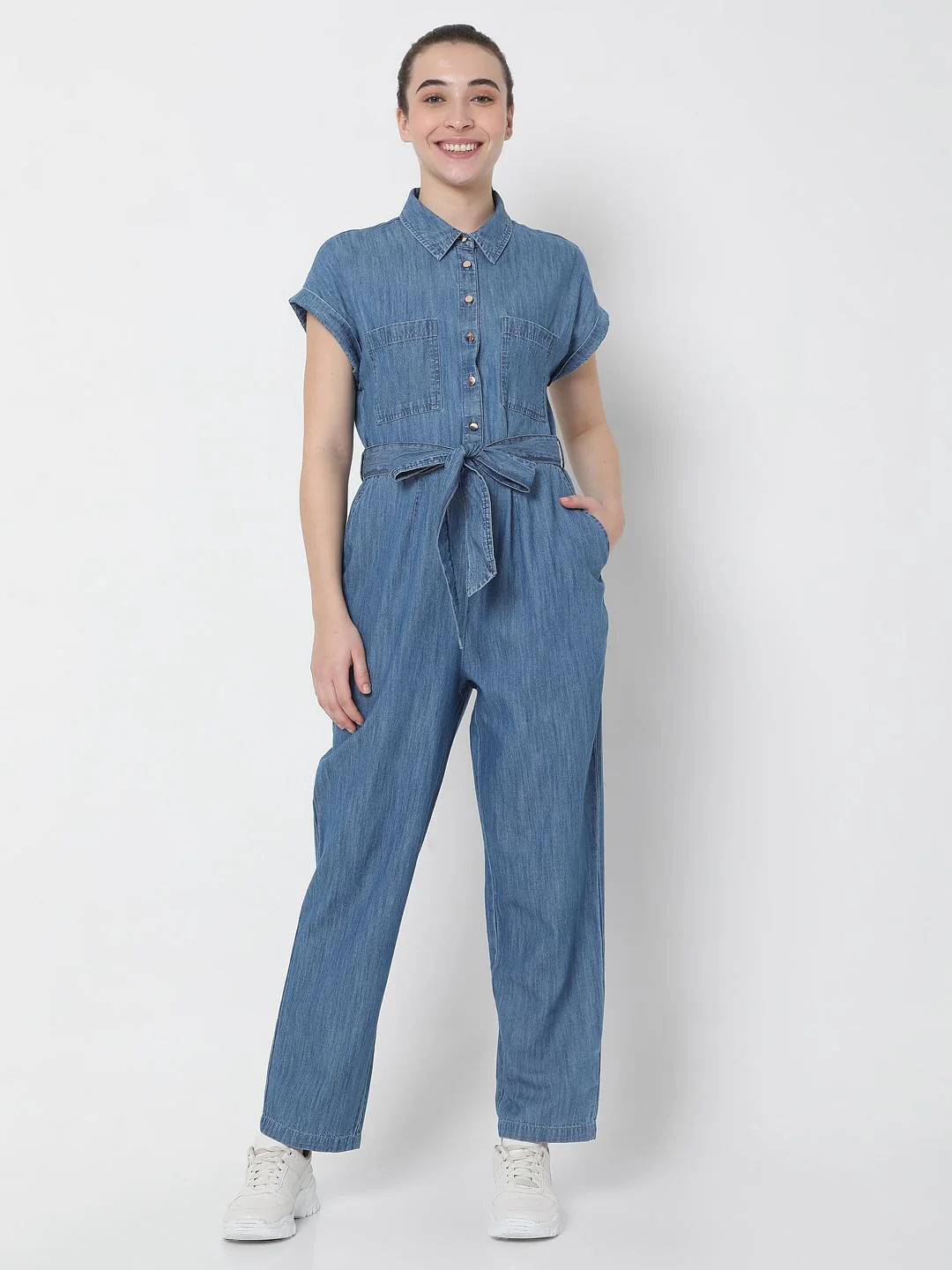Blue Denim Jumpsuit - Image 2