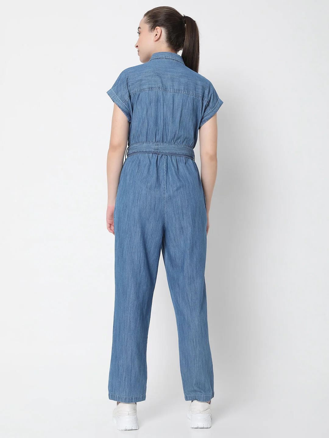 Blue Denim Jumpsuit - Image 4