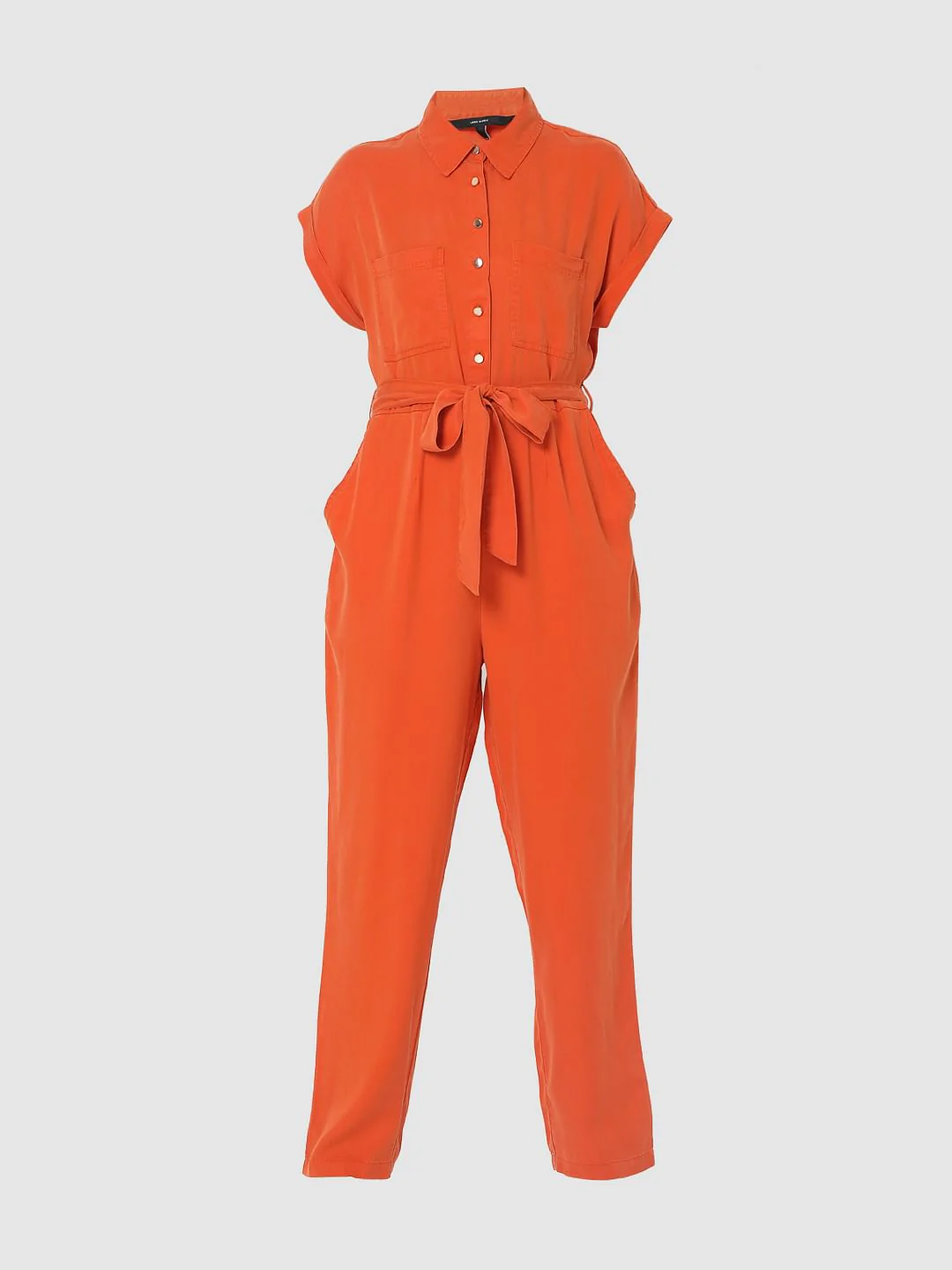 Orange Denim Jumpsuit - Image 6
