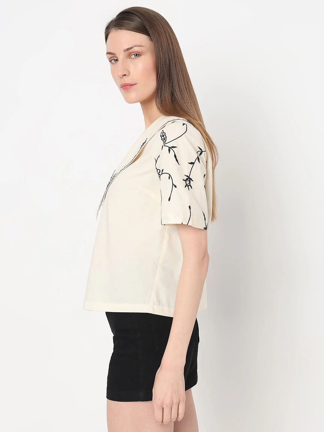 Ecru Embroidered Top - Image 3