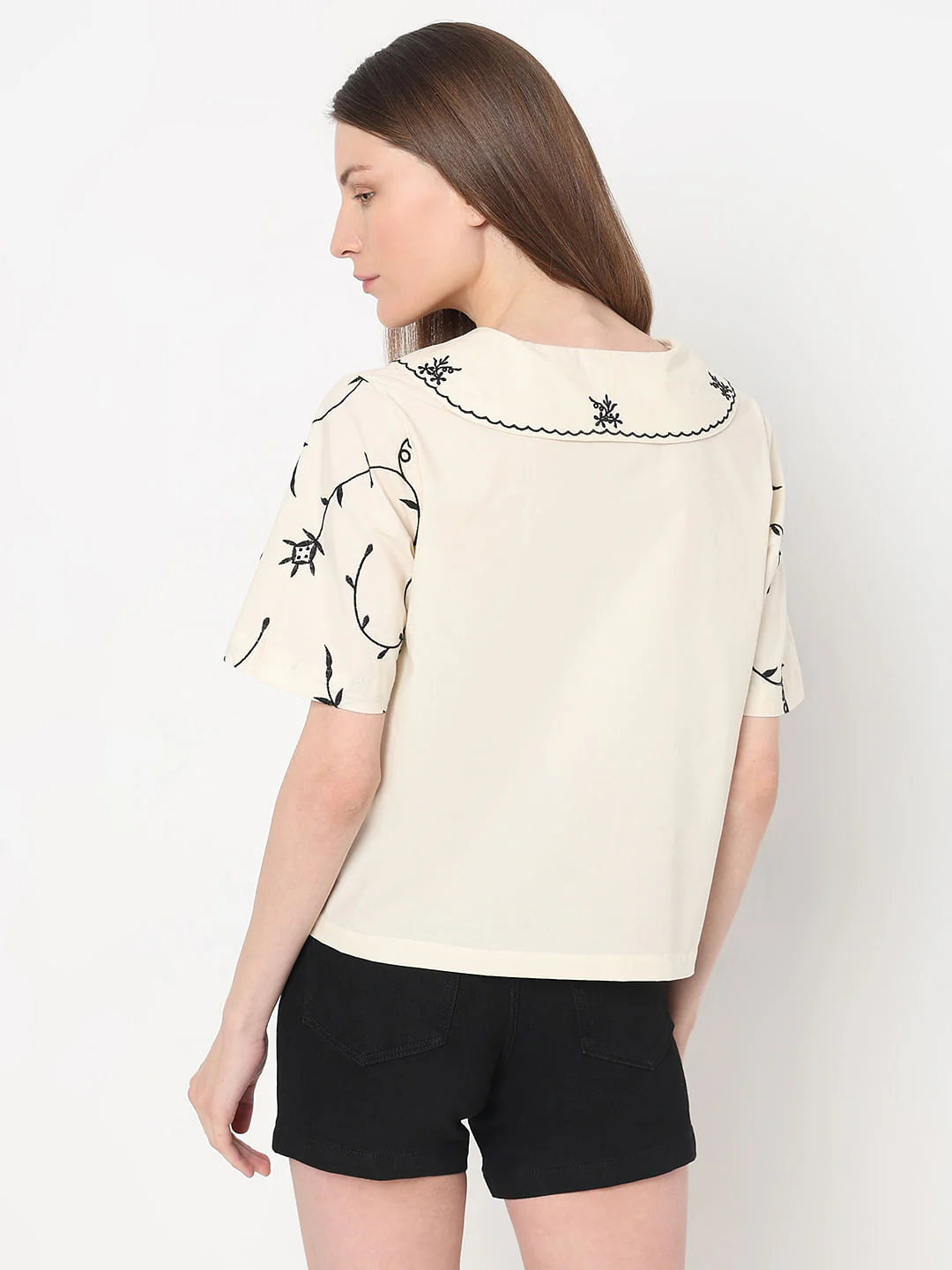 Ecru Embroidered Top - Image 4