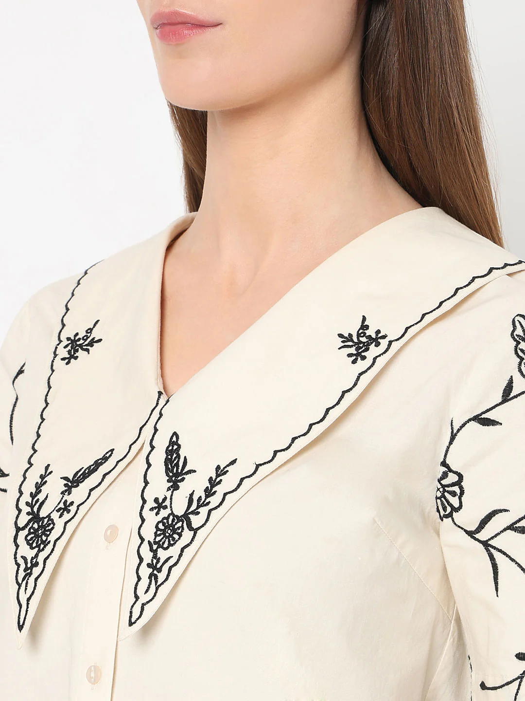 Ecru Embroidered Top - Image 8