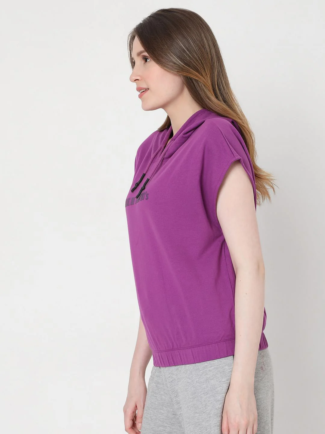 Purple Short Sleeves Sweatshirt - Image 3