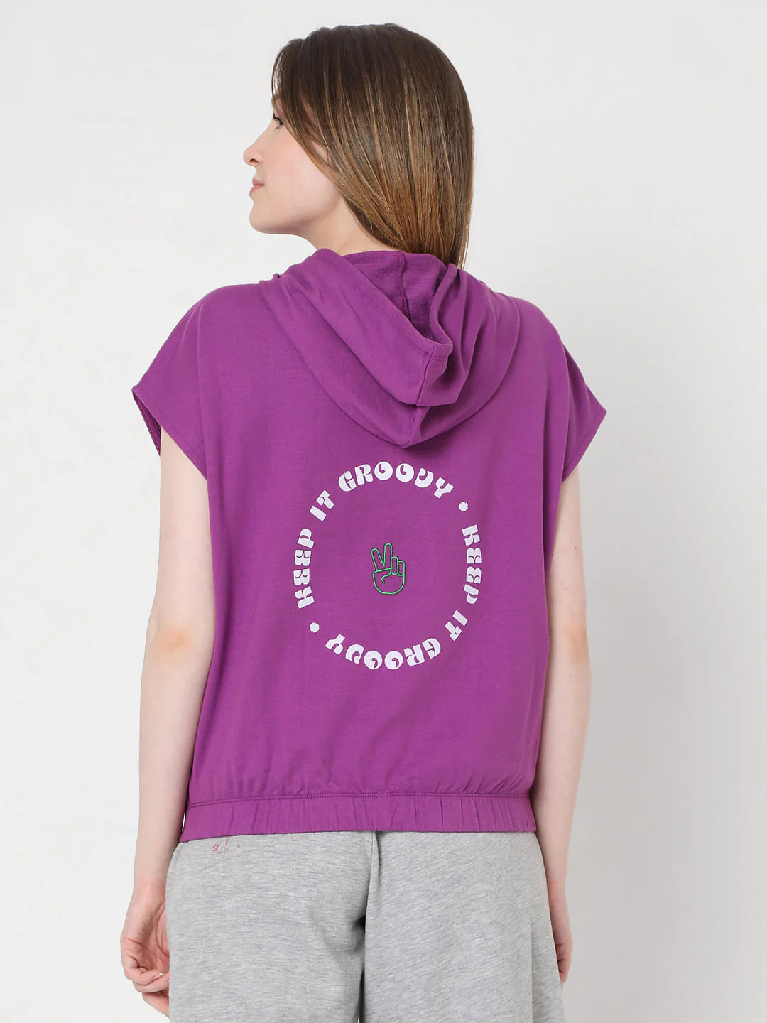 Purple Short Sleeves Sweatshirt - Image 4
