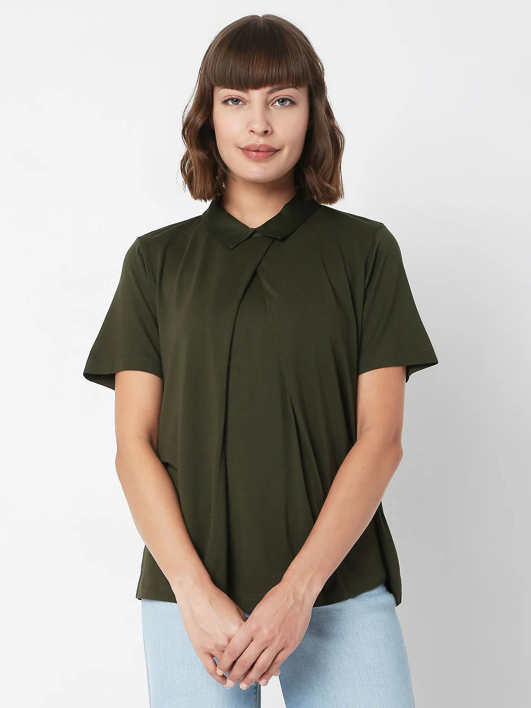 Green Collared Top - Image 2