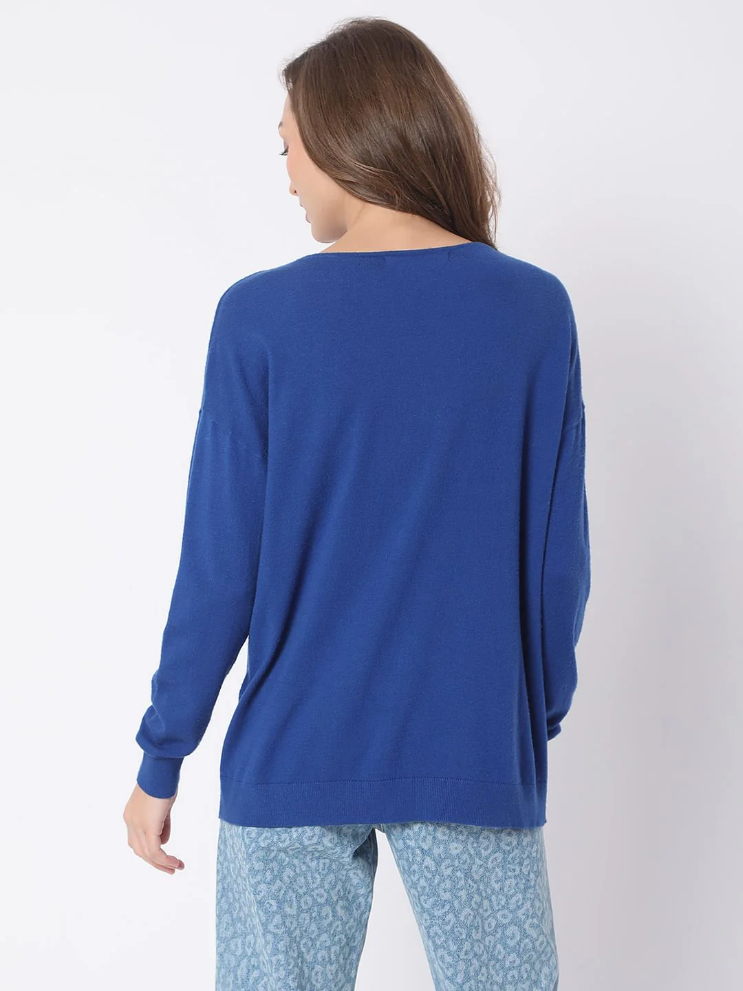 Blue Boat Neck Sweater - Image 4