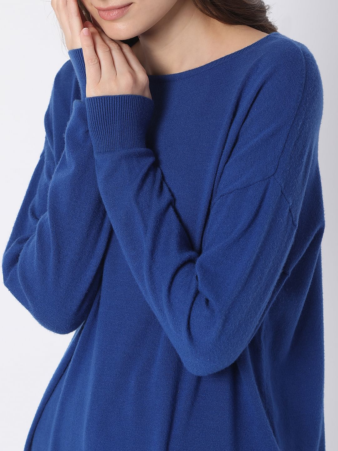 Blue Boat Neck Sweater - Image 6