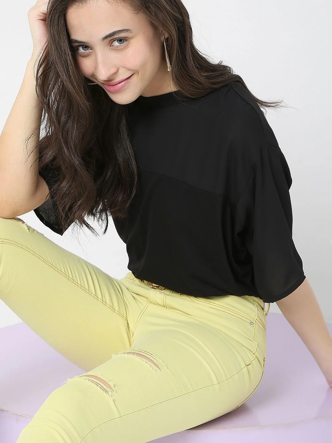 Black Knit Top