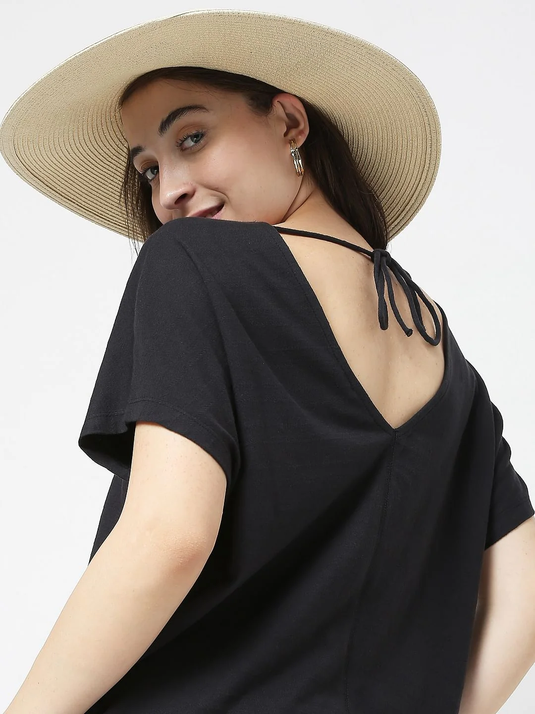 Black Solid T-Shirt