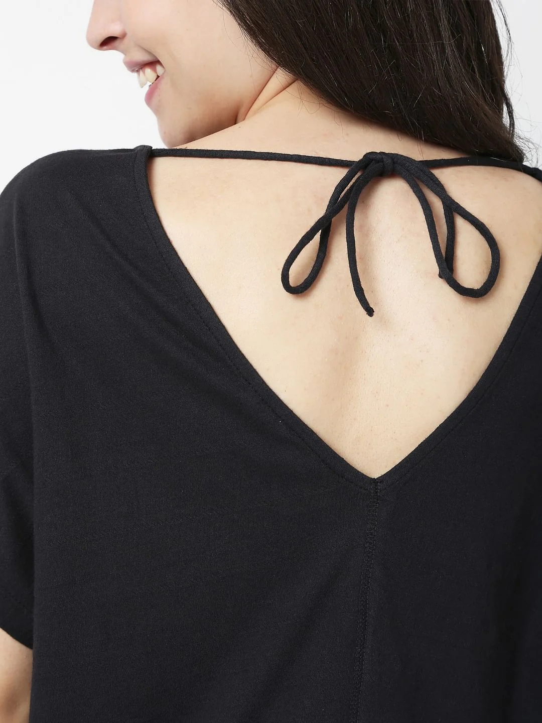 Black Solid T-Shirt - Image 6
