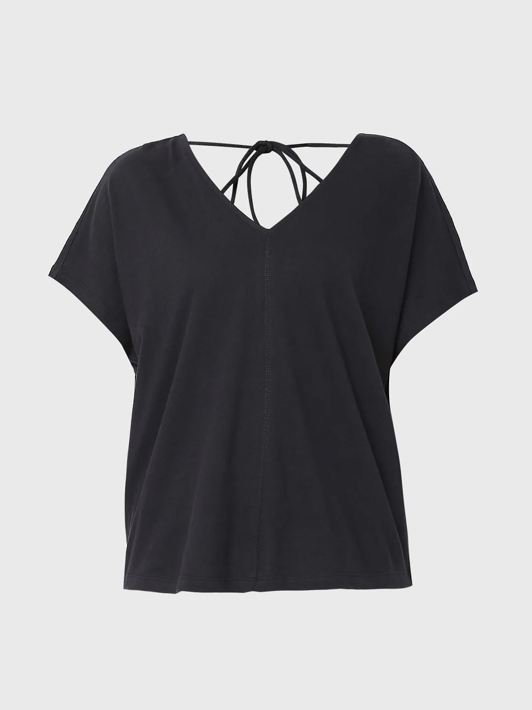 Black Solid T-Shirt - Image 7