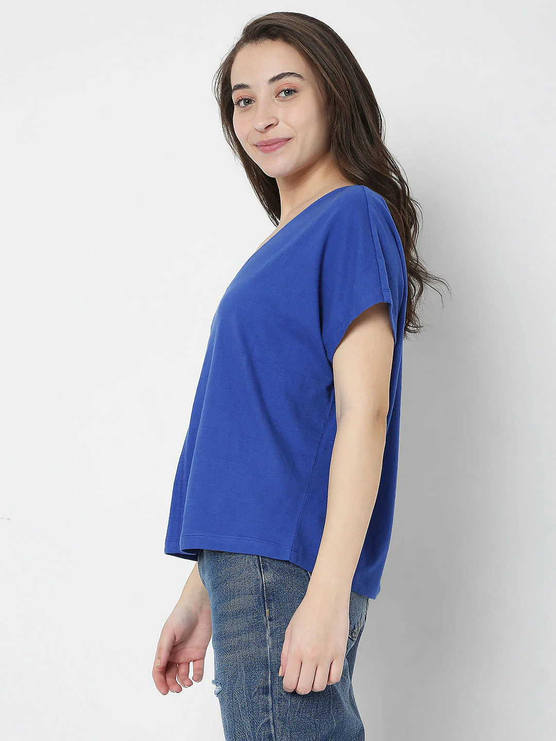 Blue Drop Shoulder T-Shirt - Image 3