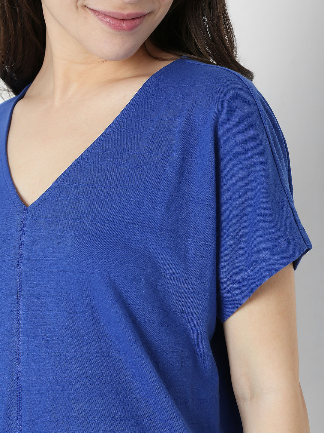 Blue Drop Shoulder T-Shirt - Image 6