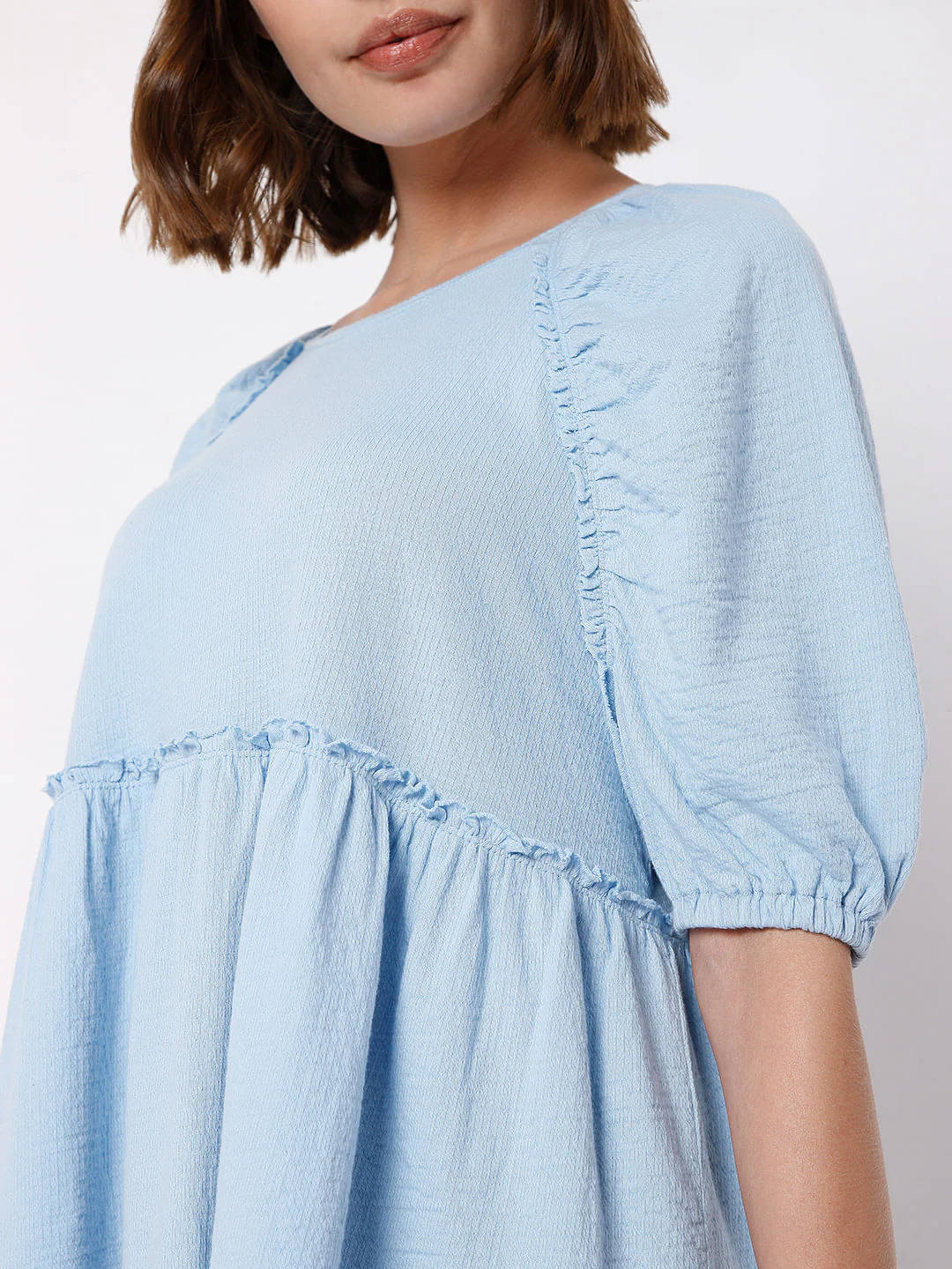 Blue Textured Top - Image 6