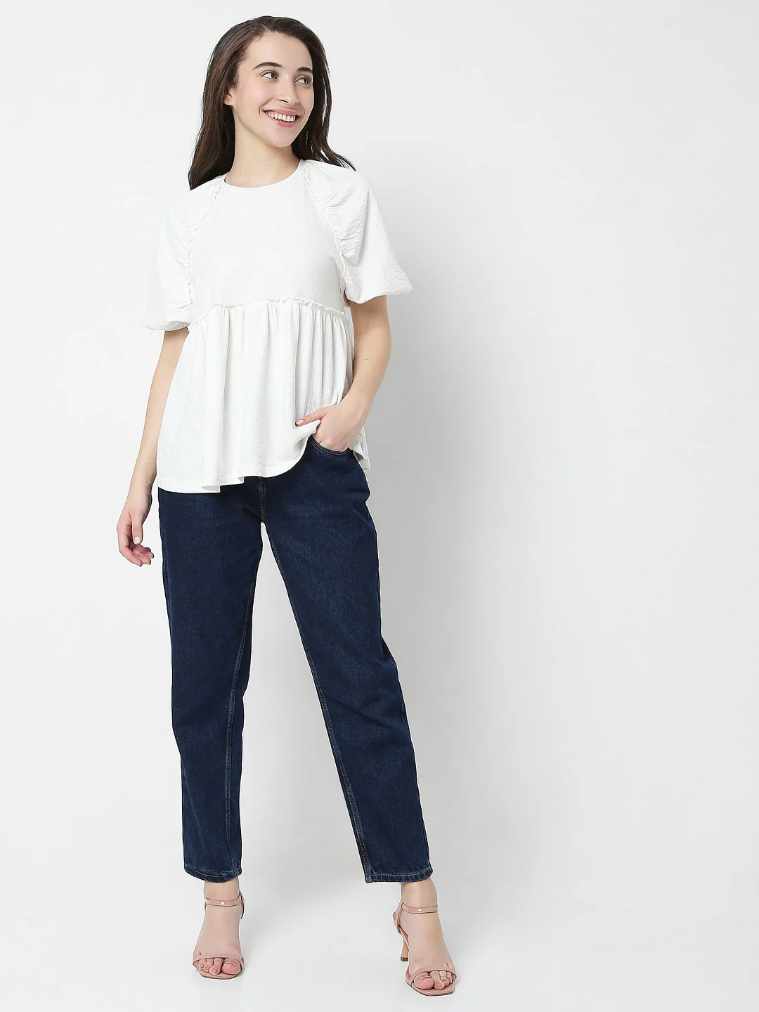 White Textured Top - Image 5