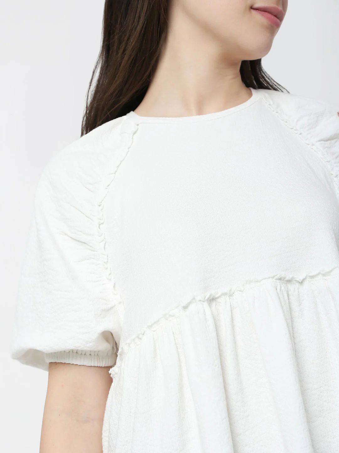 White Textured Top - Image 6