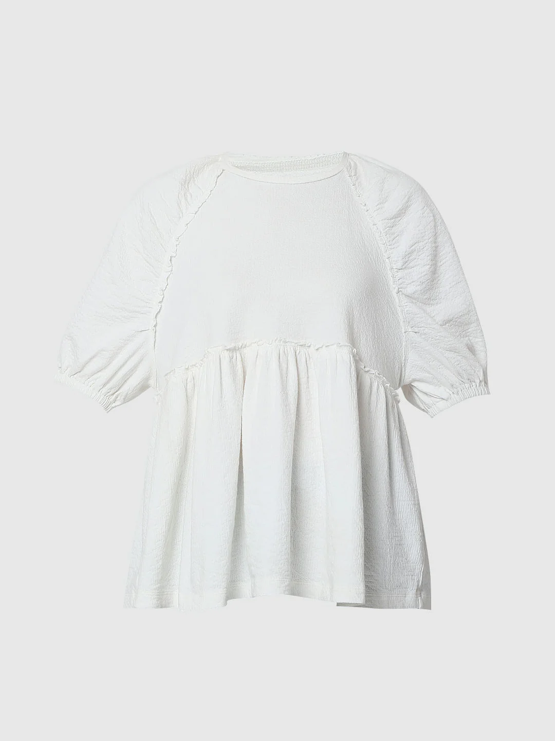 White Textured Top - Image 7