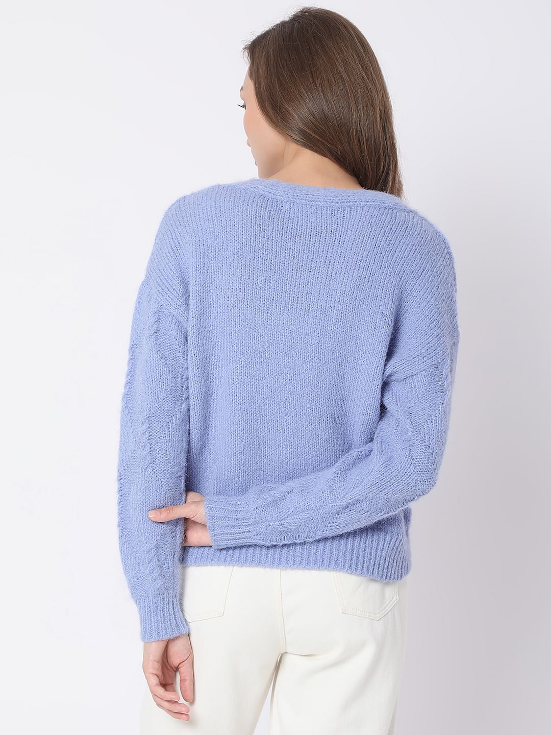 Blue Front Open Cardigan - Image 4