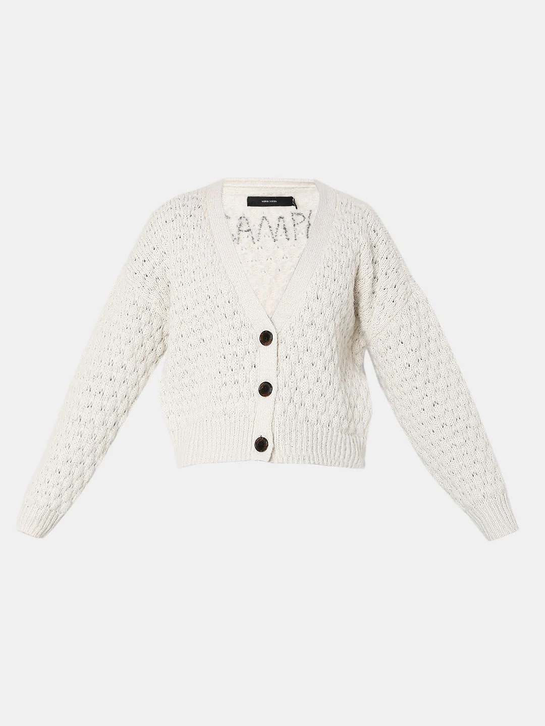 Beige Drop Shoulder Cardigan - Image 7