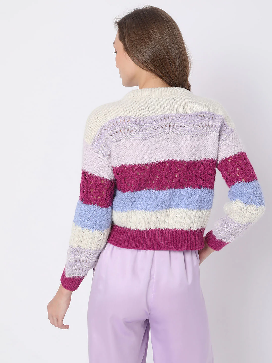 Purple Colourblocked Sweater - Image 4