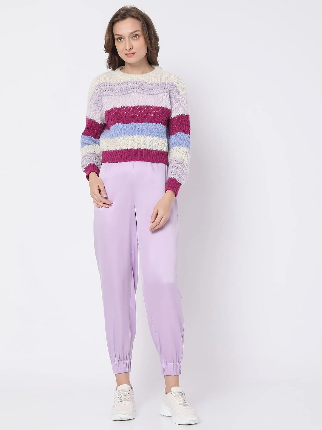 Purple Colourblocked Sweater - Image 5