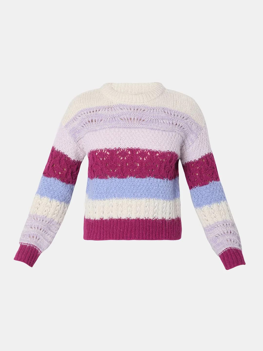 Purple Colourblocked Sweater - Image 7
