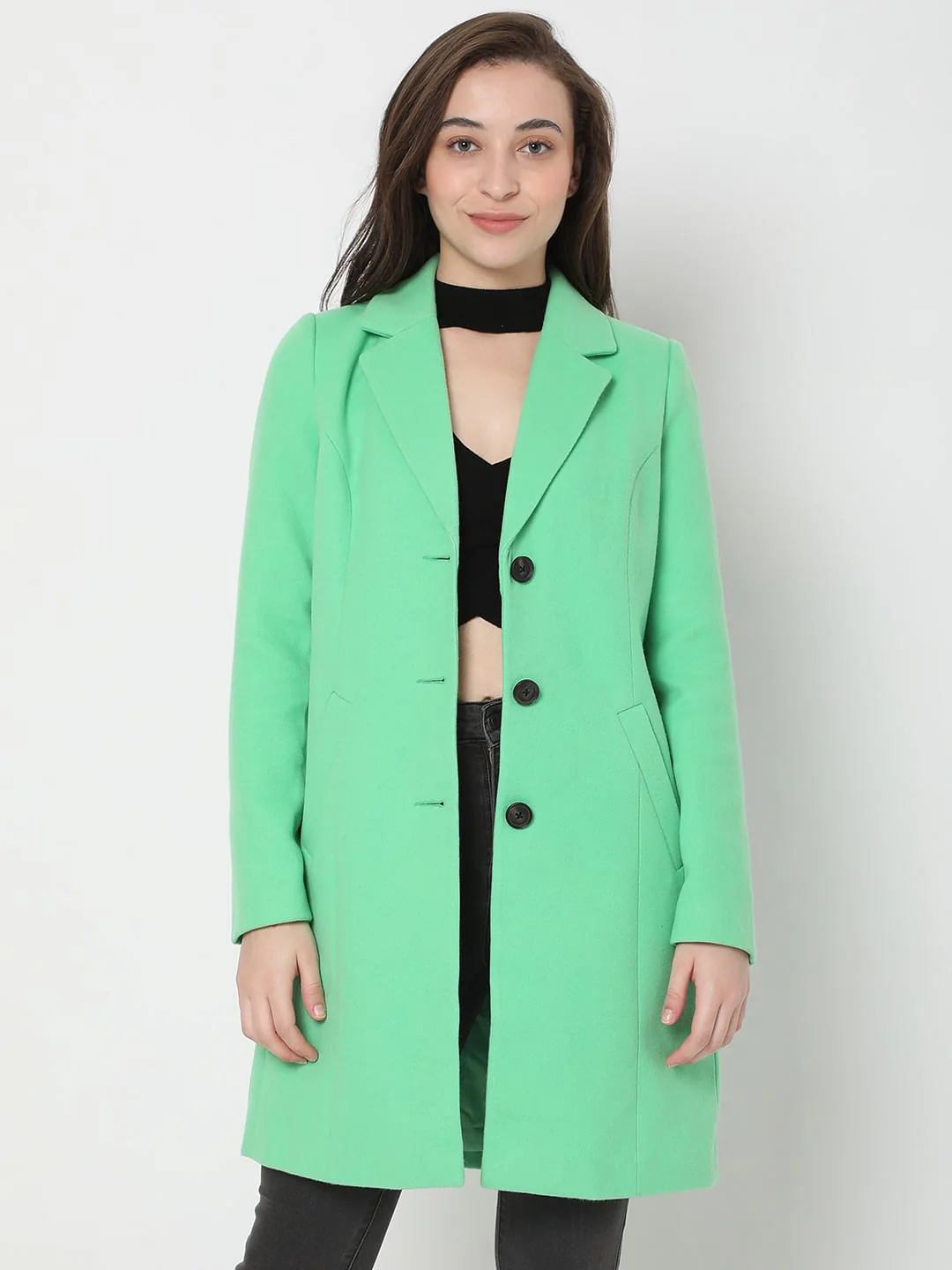 Green Long Coat - Image 2