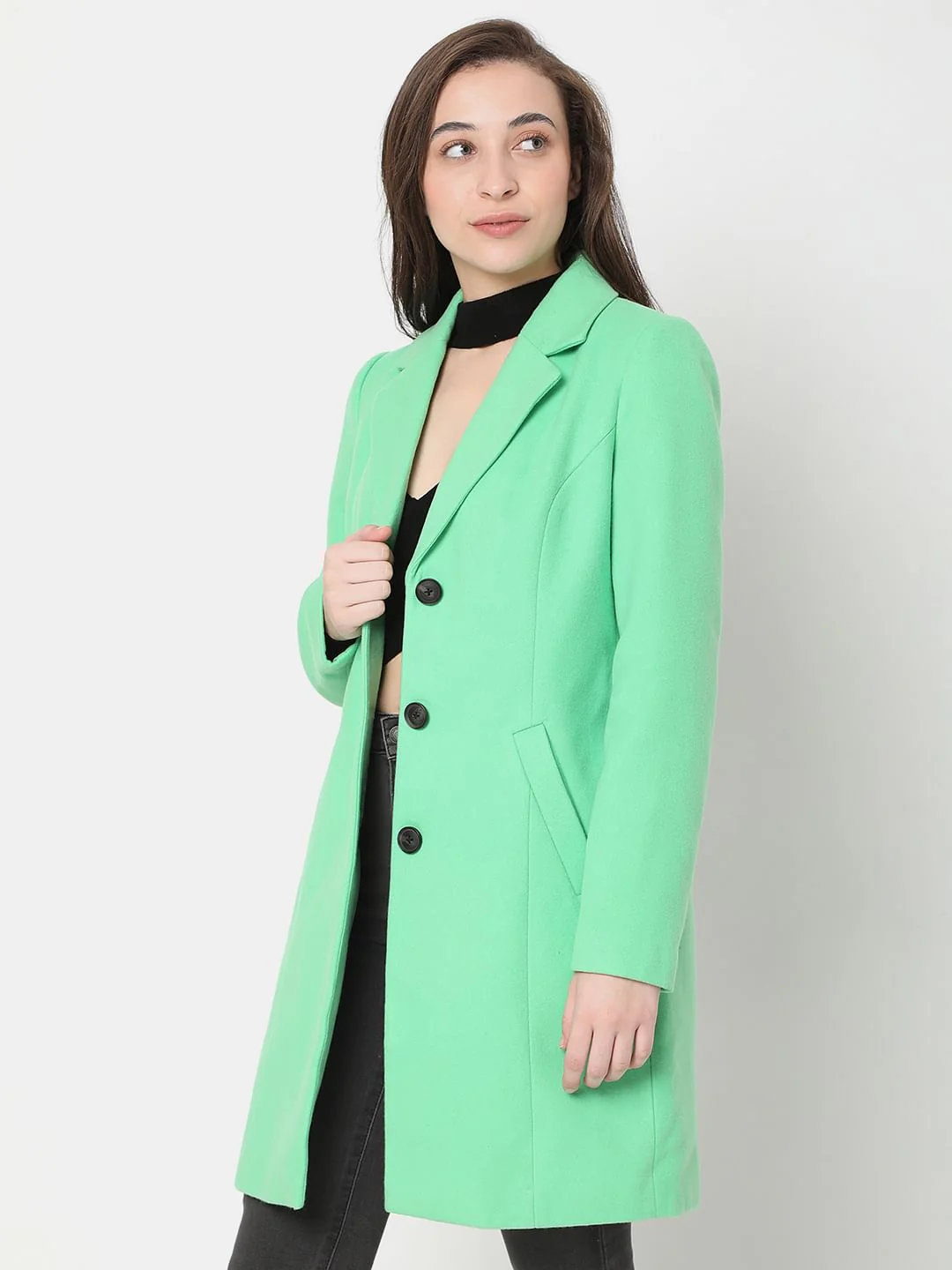Green Long Coat - Image 3