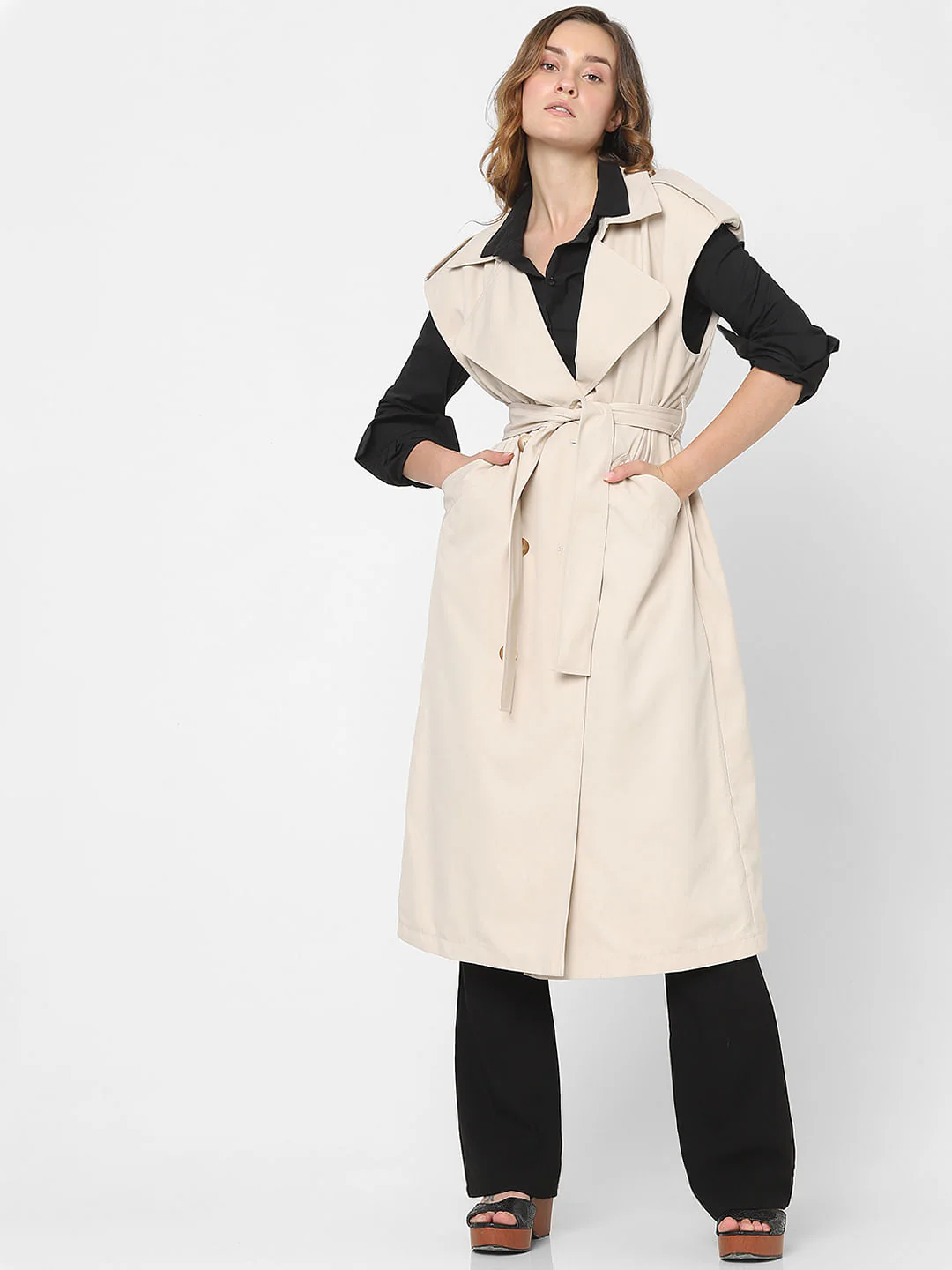 Beige Trench Coat - Image 2