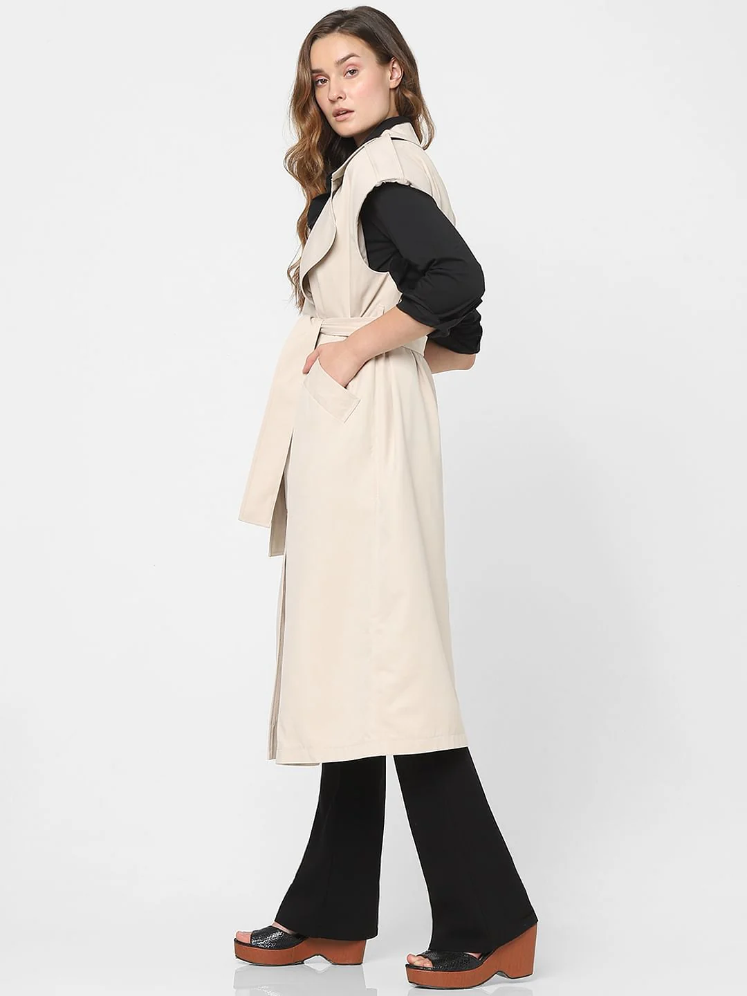 Beige Trench Coat - Image 3