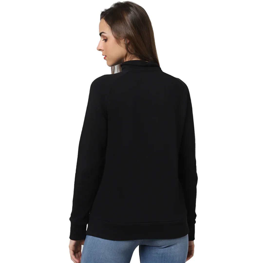Black High Neck Zip-Up Jacket - Image 4