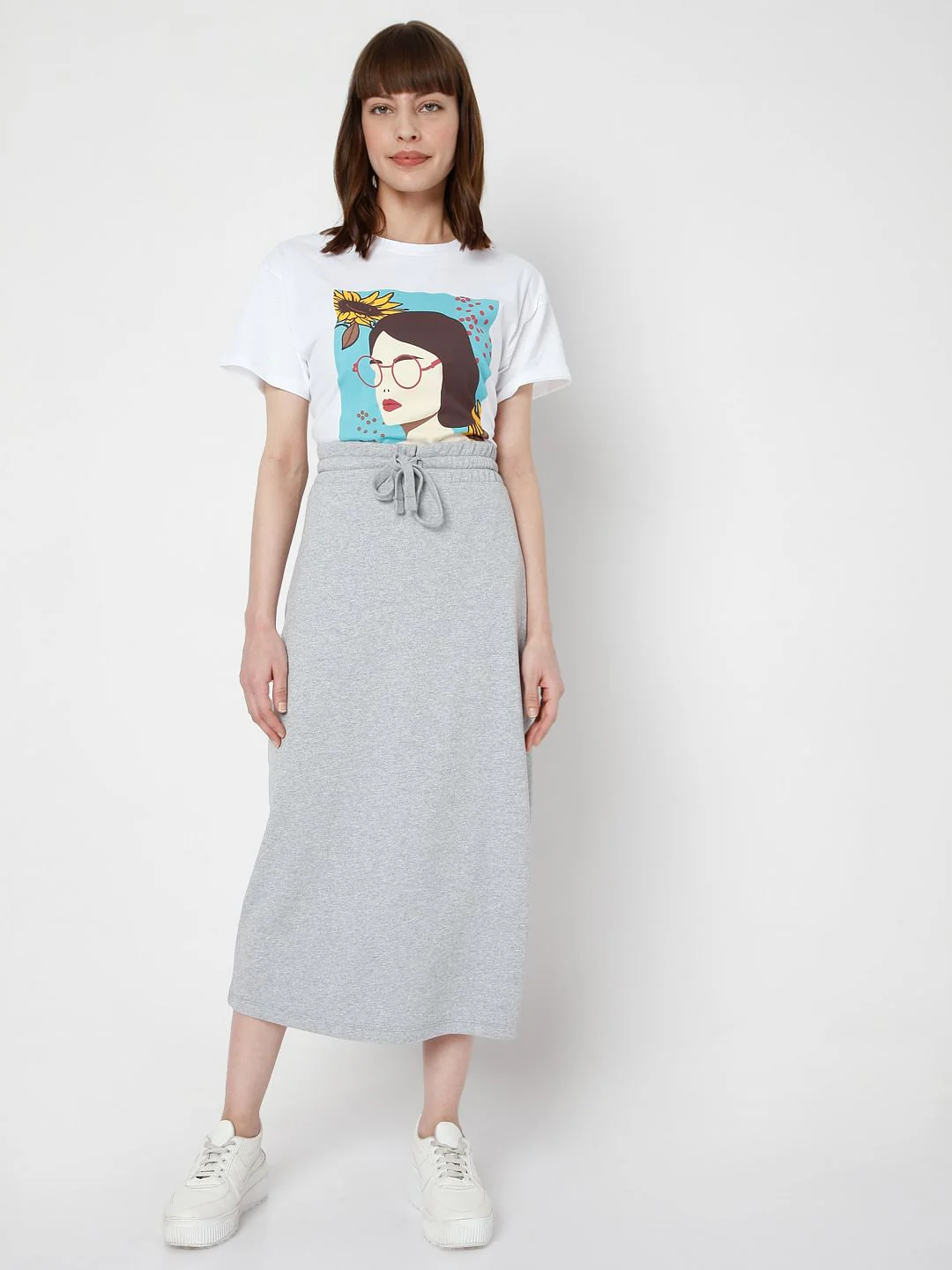 Grey Midi Co-Ord Skirt - Image 6
