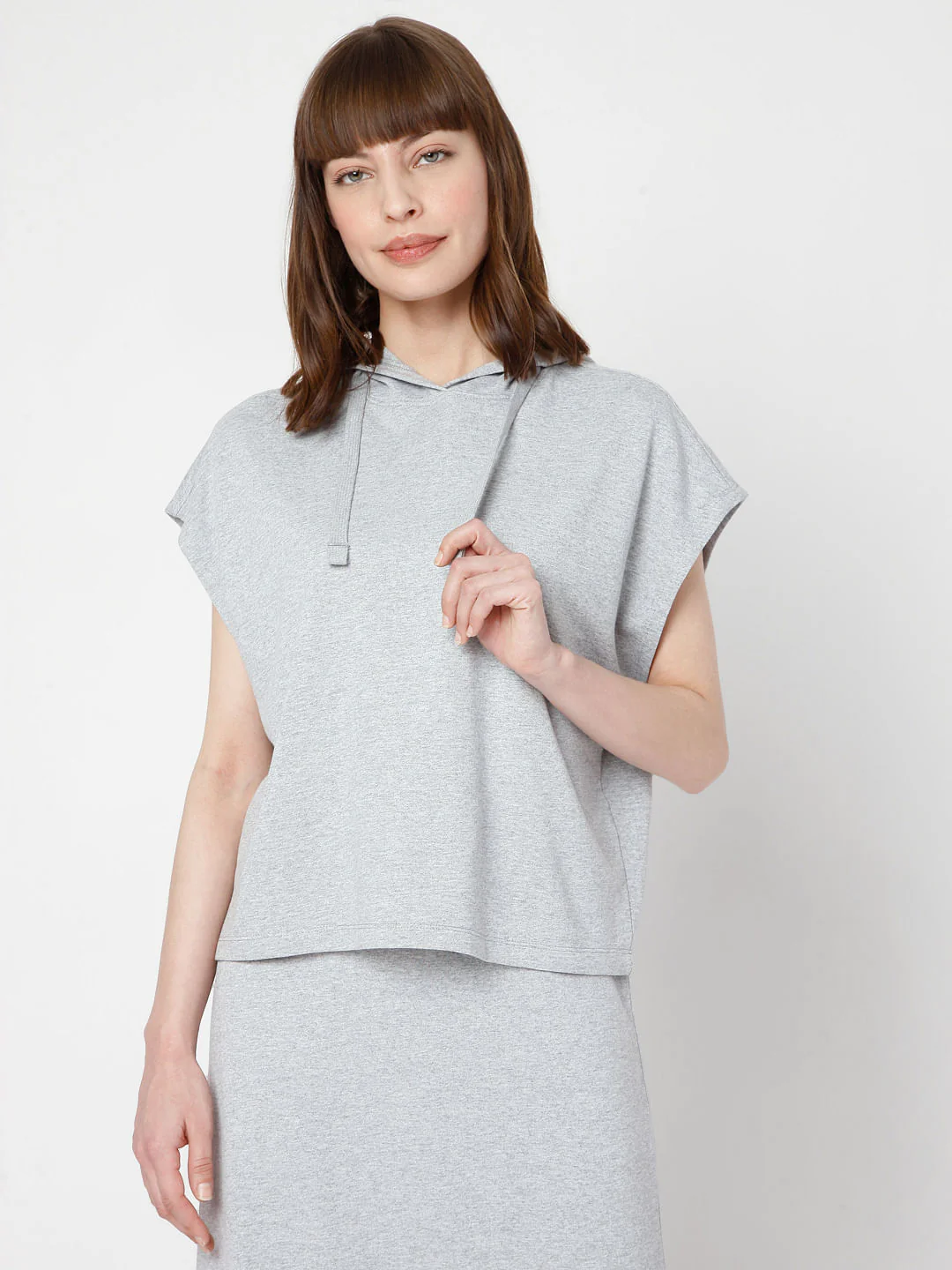 Grey Hooded Co-Ord Sweatshirt - Image 2