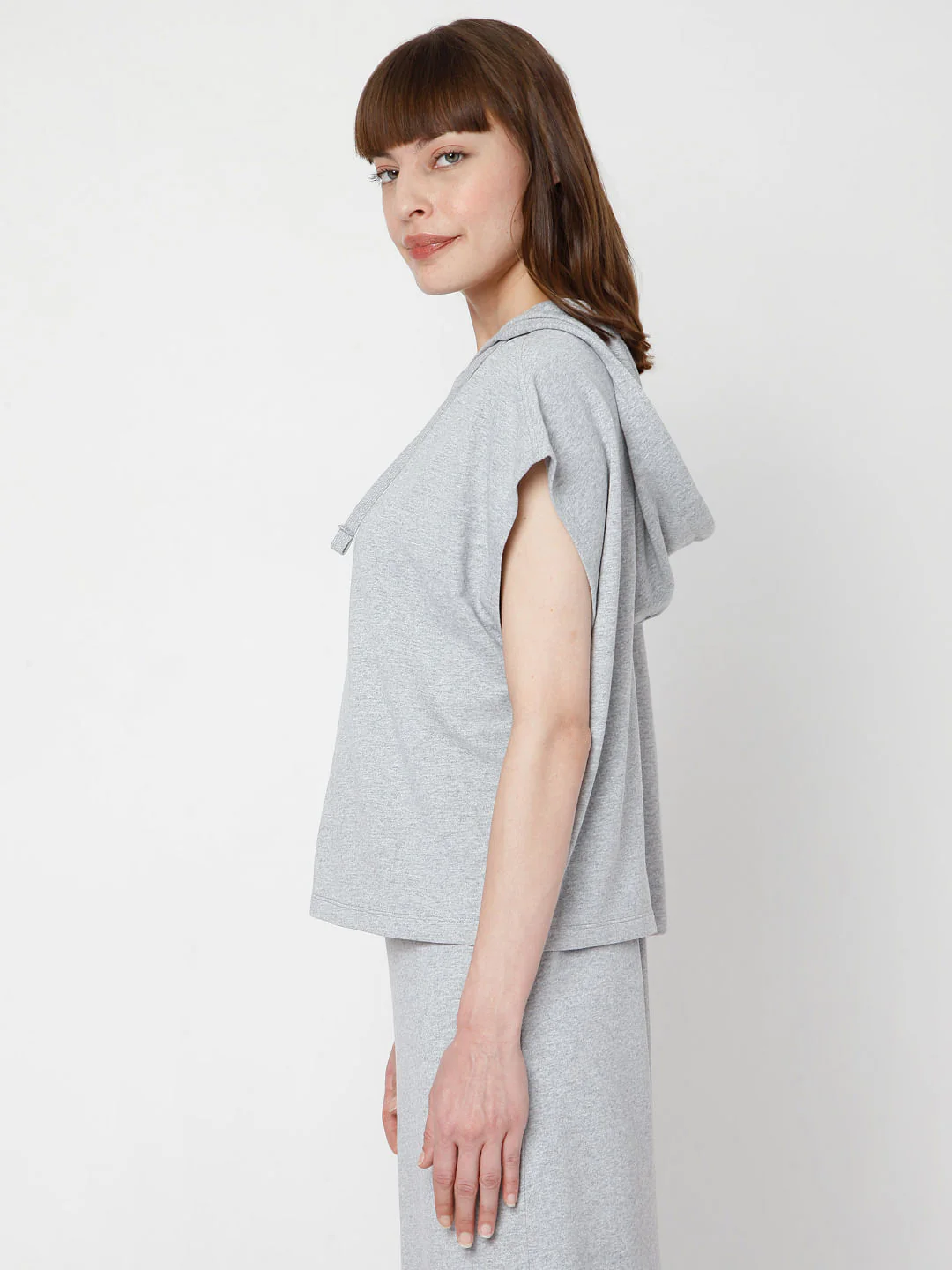 Grey Hooded Co-Ord Sweatshirt - Image 3