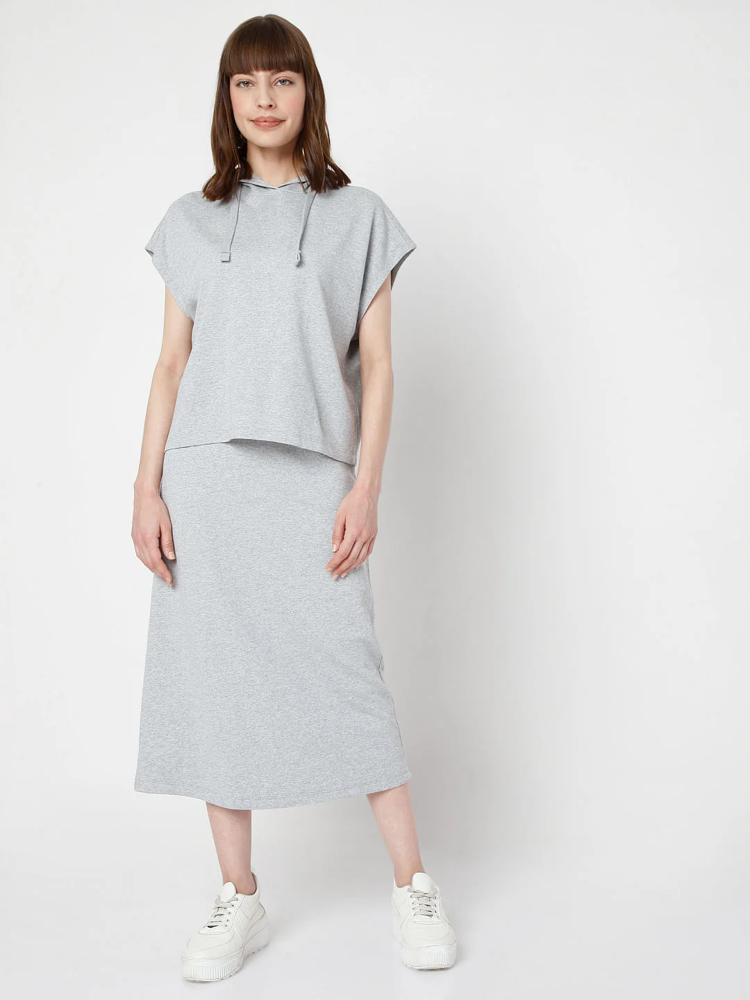 Grey Hooded Co-Ord Sweatshirt - Image 5