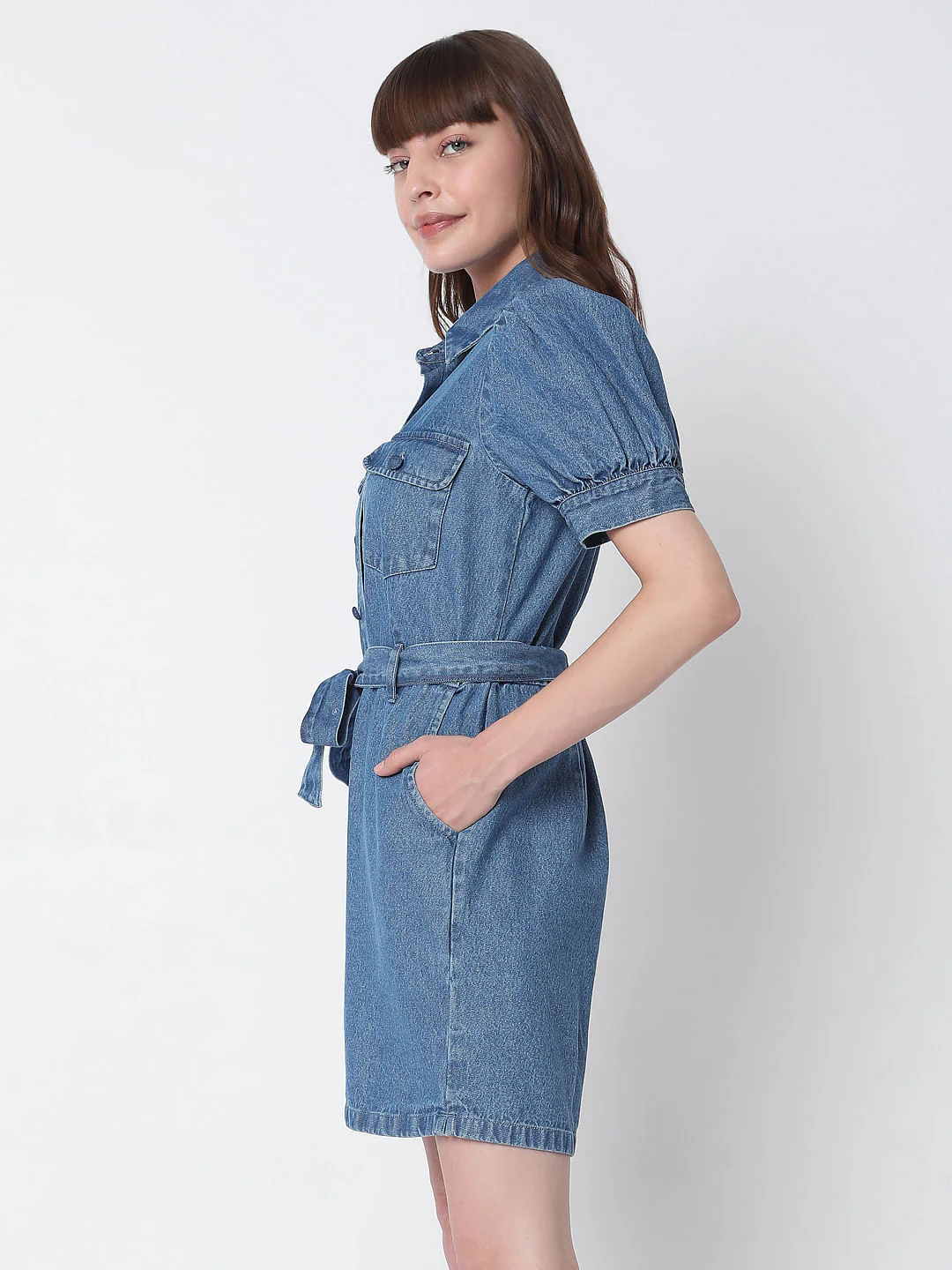 Blue Denim Playsuit - Image 3
