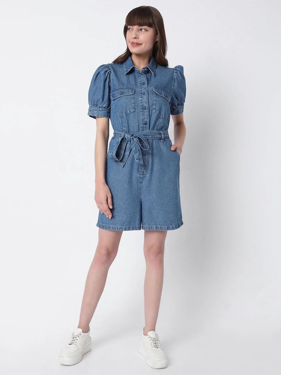 Blue Denim Playsuit - Image 5