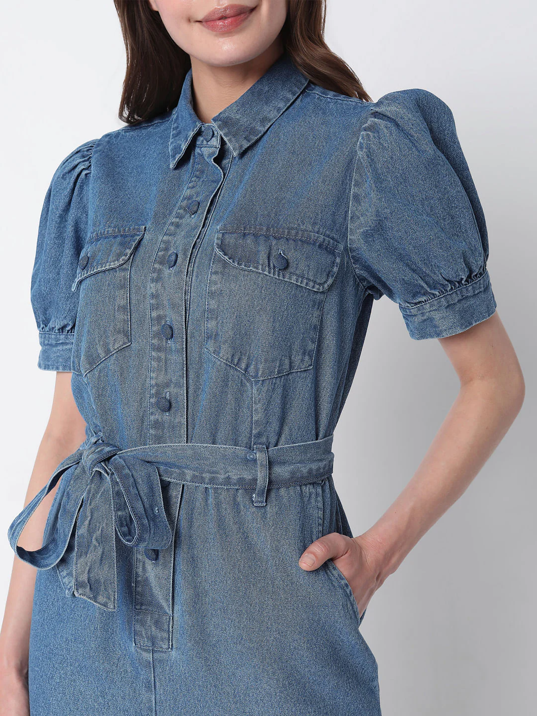 Blue Denim Playsuit - Image 6